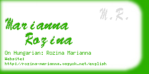 marianna rozina business card